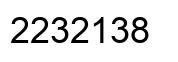 Number 2232138 black image