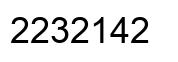 Number 2232142 black image