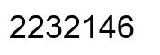 Number 2232146 black image