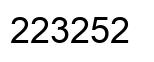 Number 223252 black image