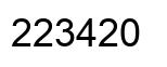 Número 223420 imagen negro