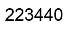 Number 223440 black image