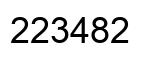 Number 223482 black image