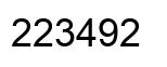 Number 223492 black image
