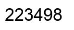 Number 223498 black image