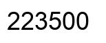 Number 223500 black image