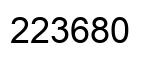 Number 223680 black image