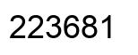 Number 223681 black image