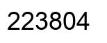 Number 223804 black image