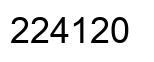 Number 224120 black image