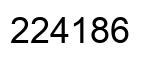 Number 224186 black image