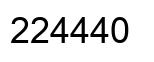 Number 224440 black image