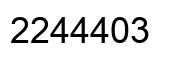 Number 2244403 black image