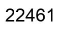 Number 22461 black image