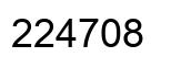Number 224708 black image