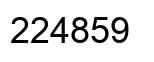 Number 224859 black image