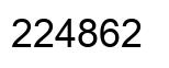 Number 224862 black image