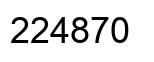 Number 224870 black image