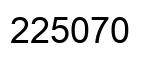 Number 225070 black image