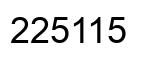 Number 225115 black image