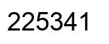 Number 225341 black image