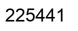 Number 225441 black image