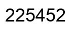 Number 225452 black image