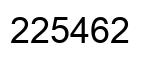 Number 225462 black image