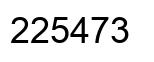 Number 225473 black image