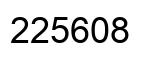 Number 225608 black image