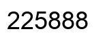 Number 225888 black image
