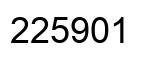 Number 225901 black image