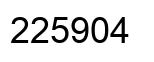Number 225904 black image