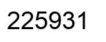 Number 225931 black image