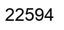 Número 22594 imagen negro