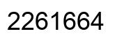 Number 2261664 black image
