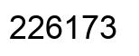 Number 226173 black image