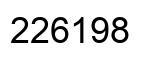 Number 226198 black image