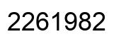 Number 2261982 black image