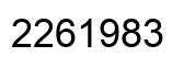 Number 2261983 black image