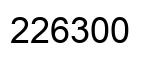 Number 226300 black image