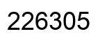 Number 226305 black image