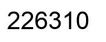 Number 226310 black image