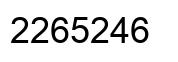 Number 2265246 black image