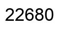 Número 22680 imagen negro