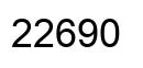Number 22690 black image