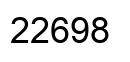 Número 22698 imagen negro