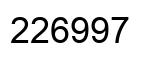 Number 226997 black image