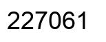 Number 227061 black image