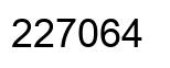 Number 227064 black image